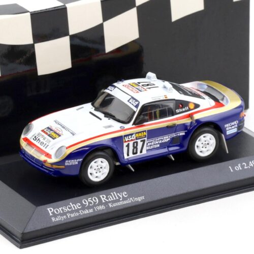 1:43 Minichamps Porsche 959 Rallye Paris-Dakar 1986 Kussmaul/ Unger #187