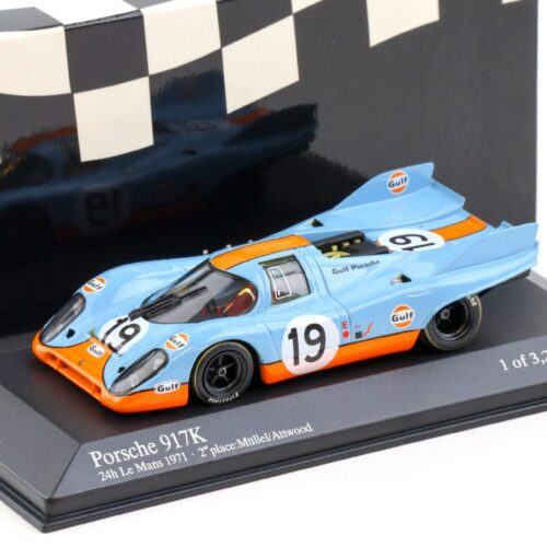 1:43 Minichamps Porsche 917K 24h Le Mans 1971 2nd Place #19 Müller/ Attwood GULF