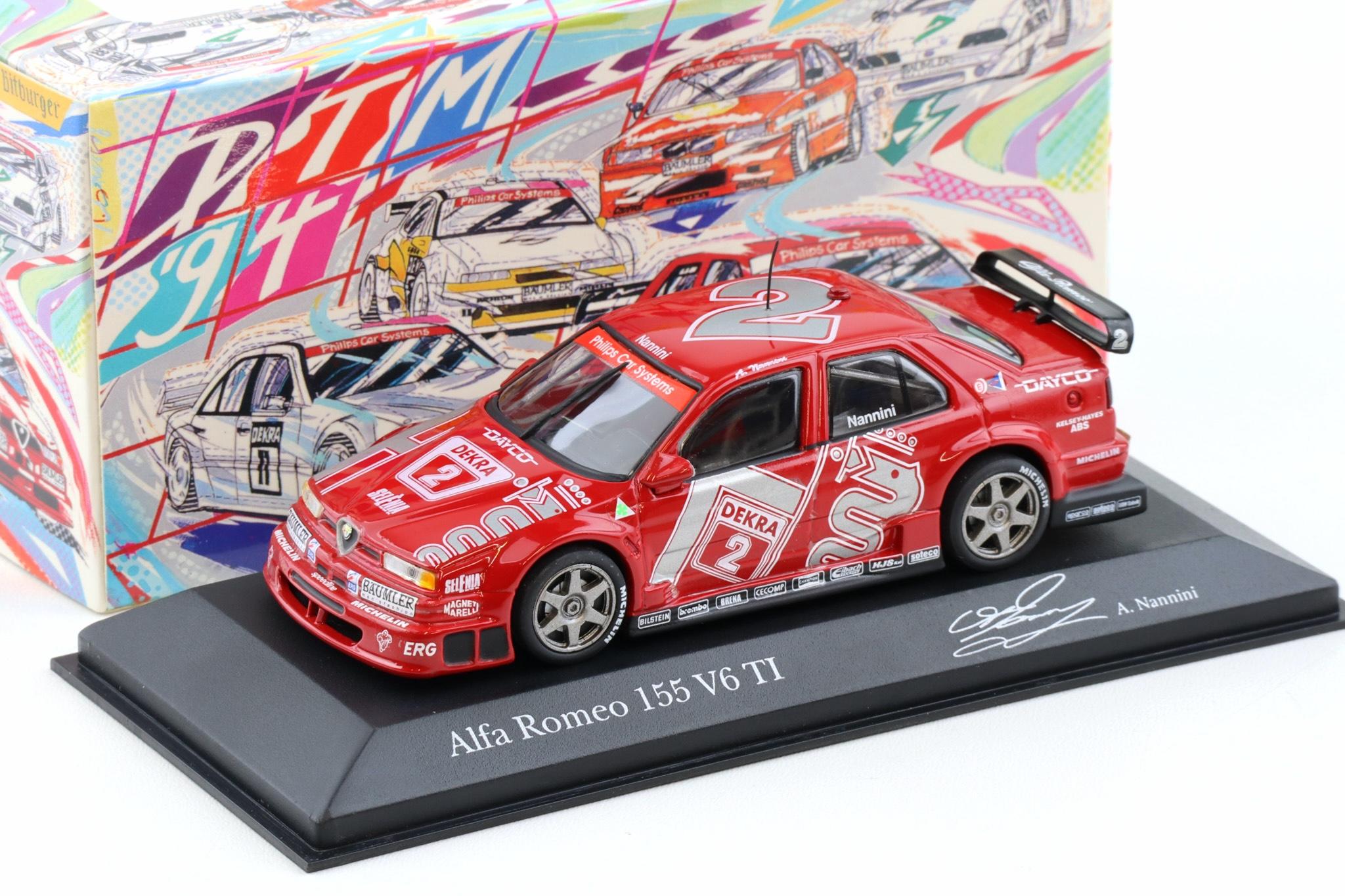 1/43 ミニチャンプス　アルファロメオ155V6Ti 1994 アルファコルセ 1:43 Minichamps Alfa Romeo 155 V6 TI DTM 1994 Team Alfa Corse #2 A