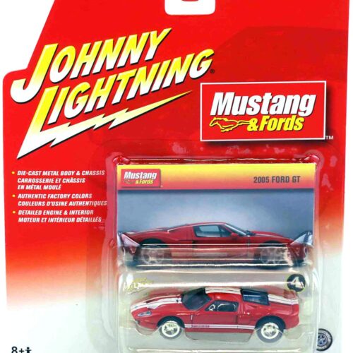 1:64 Johnny Lightning 2005 Ford GT red/ white Mustang & Fords