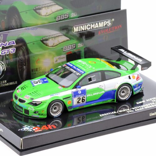 1:43 Minichamps BMW Alpina B6 GT3 Team Alpina 24h Nürburgring 2009 #26 Engstler