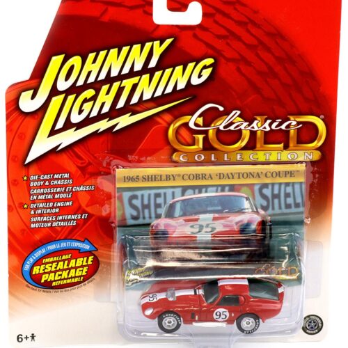 1:64 Johnny Lightning 1965 Shelby Cobra Daytona Coupe #95 red Classic Gold Collection