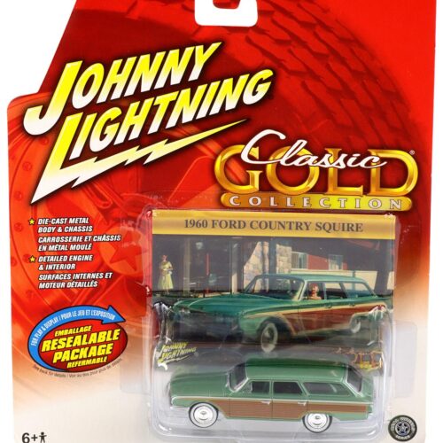 1:64 Johnny Lightning 1960 Ford Country Squire green/ brown Classic Gold Collection