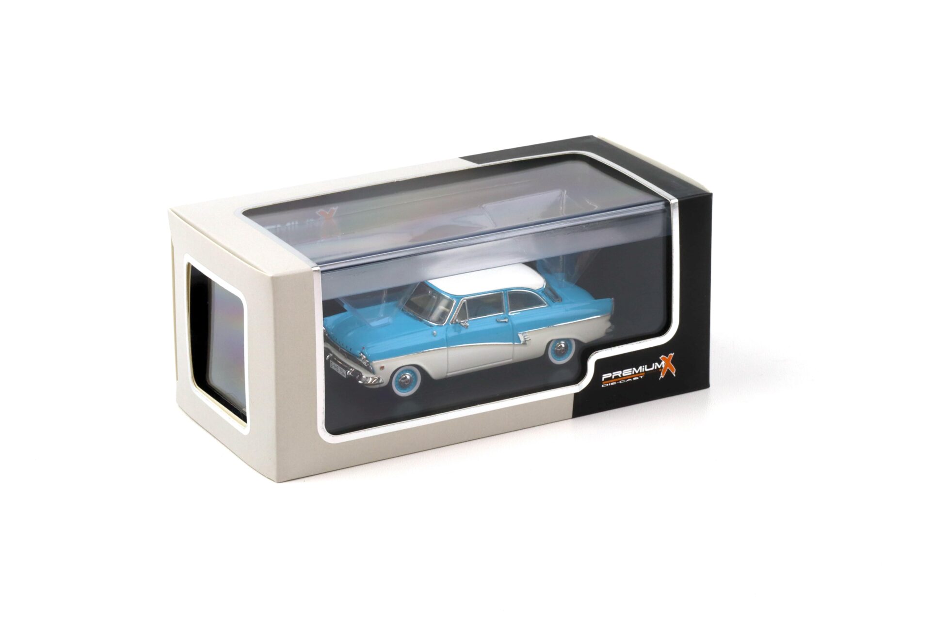 1:43 PremiumX Ford Taunus 17M blue/ white 1957