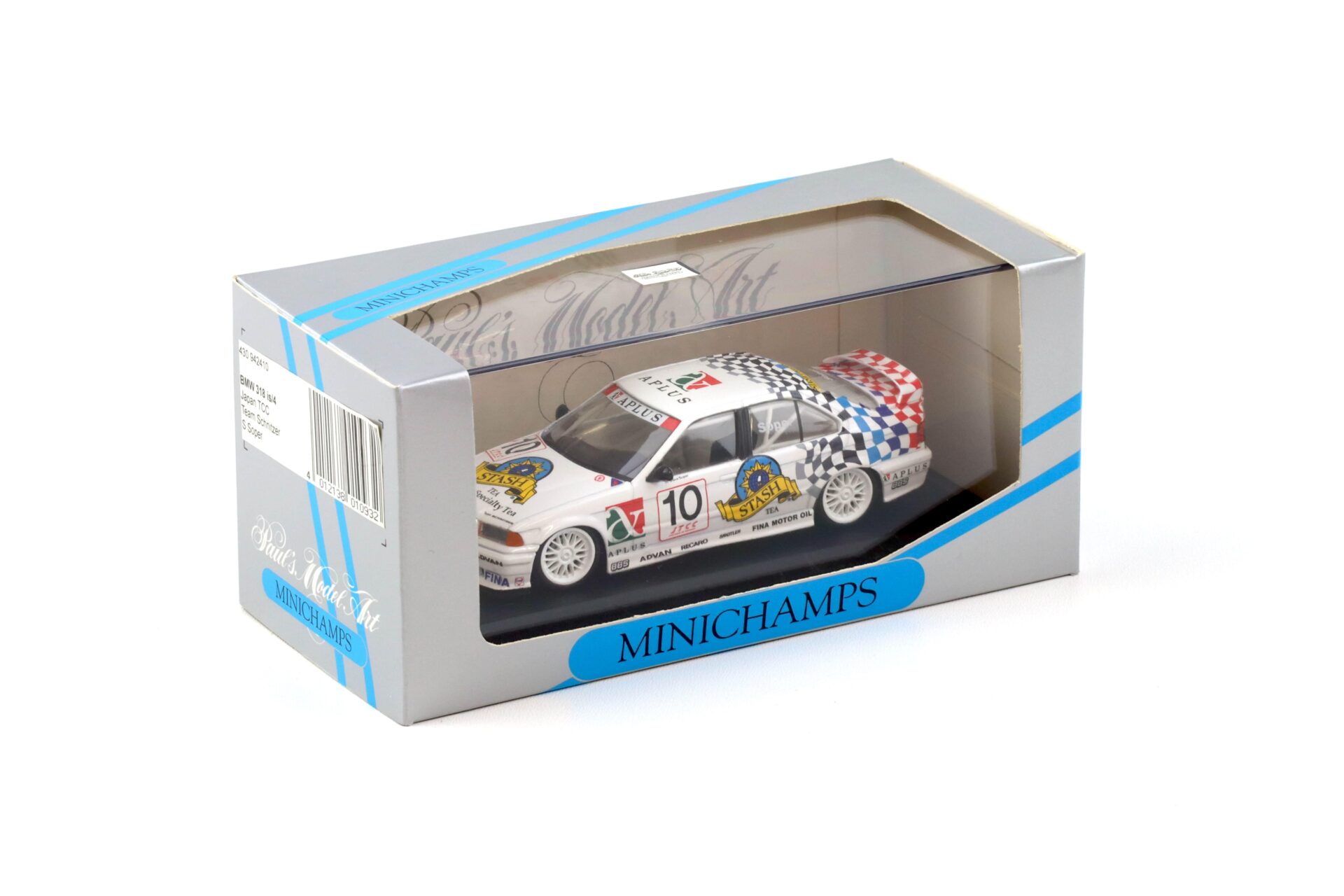 1:43 Minichamps BMW 318 is/4 E36 Japan TCC Team Schnitzer #10 S.Soper