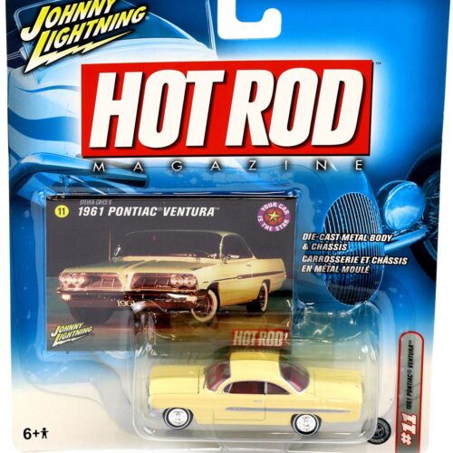 1:64 Johnny Lightning 1961 Pontiac Ventura #11 light yellow Hot Rod