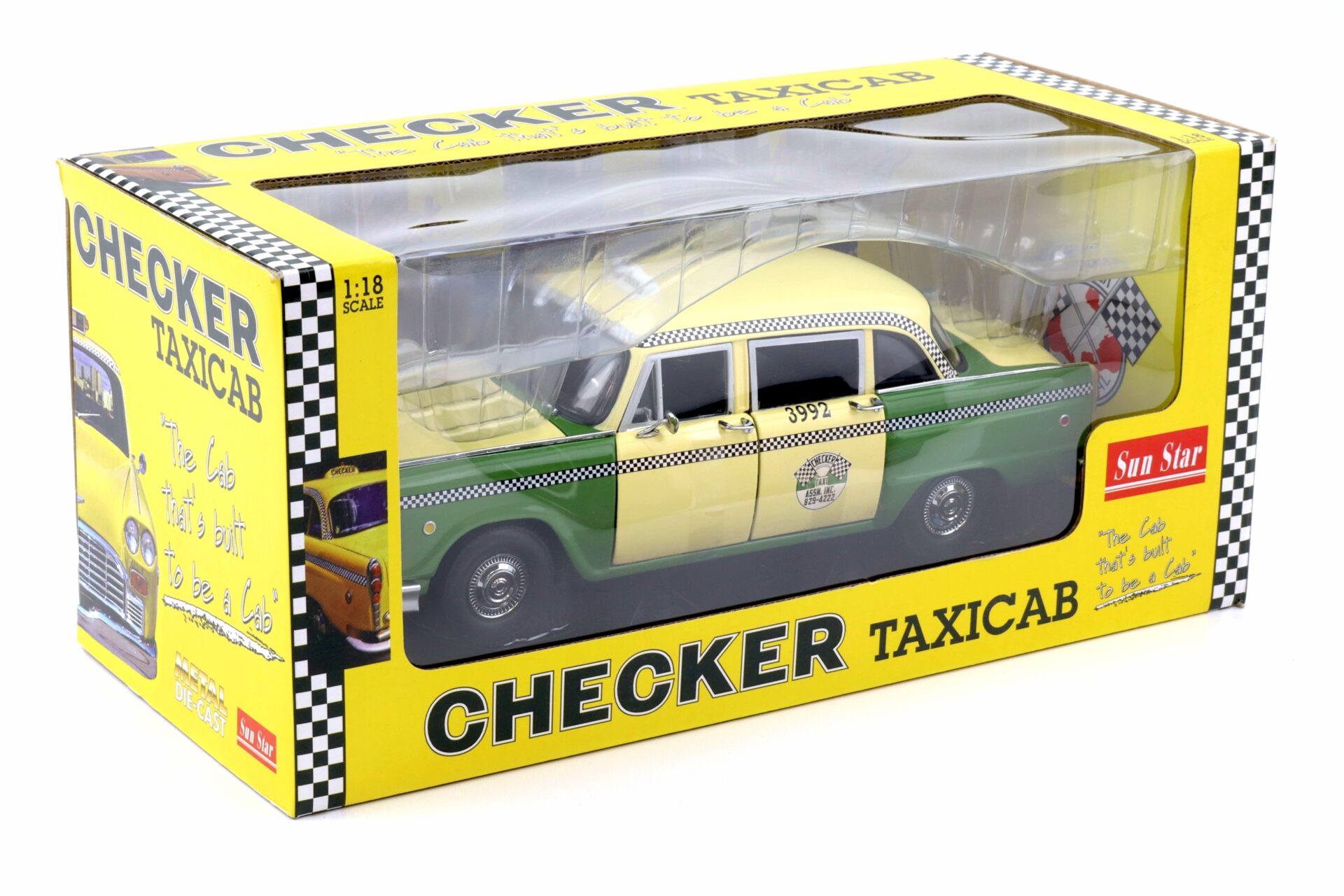 1:18 Sun Star 1981 Chicago Checker Cab Taxi Assn. Inc. green/ beige