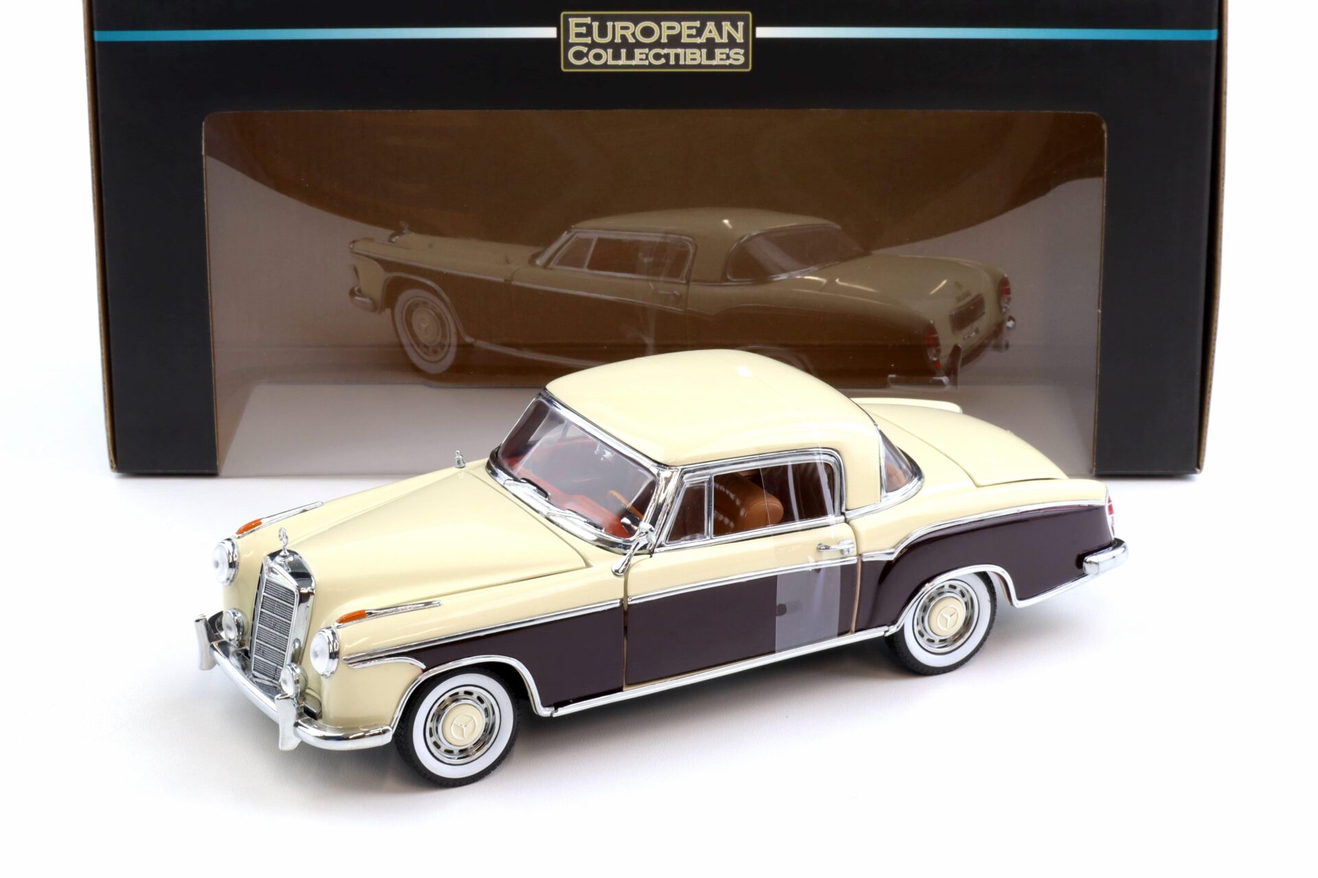 1:18 Sun Star Mercedes 220 SE Coupe light ivory/ dark red 1958