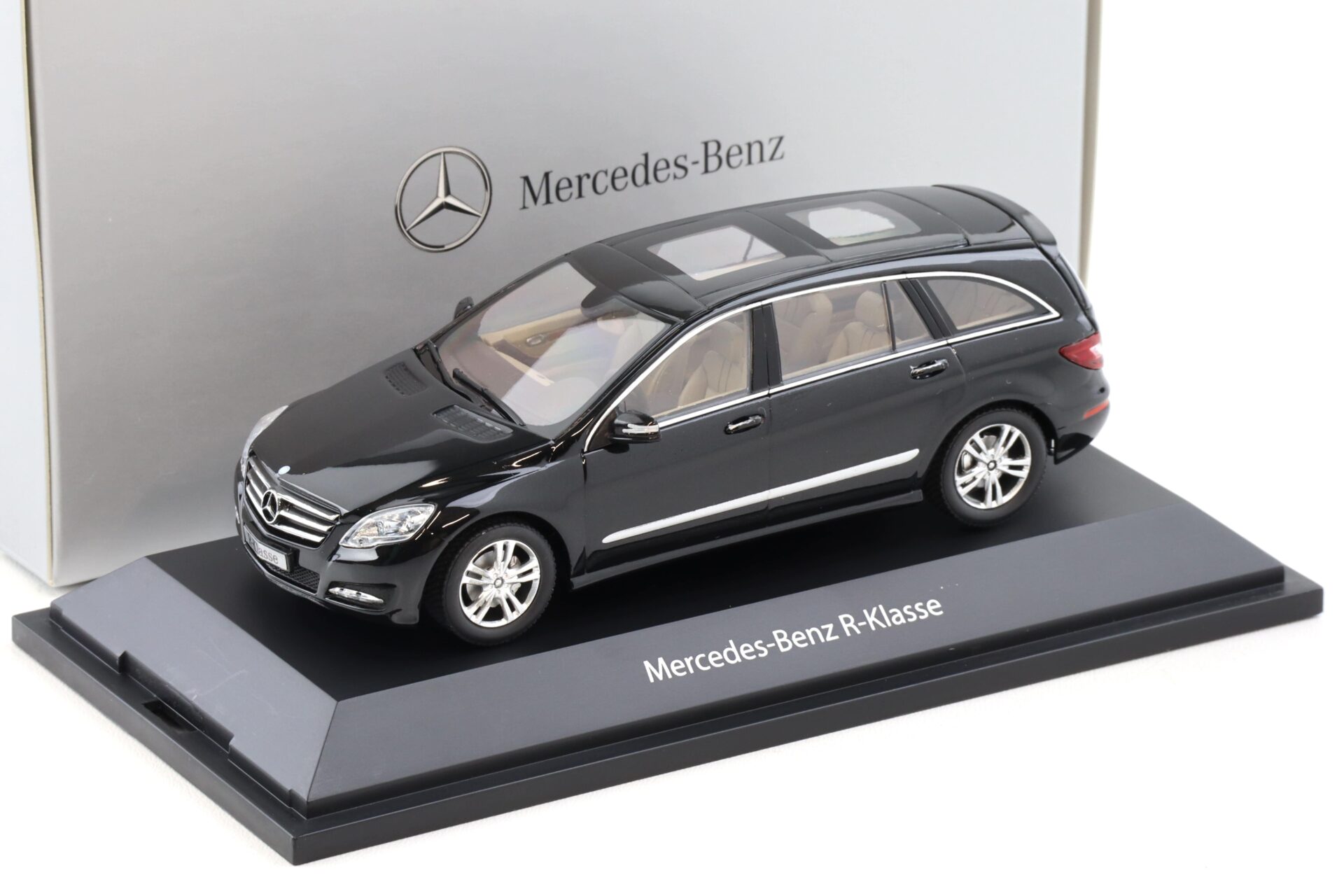 1:43 Minichamps Mercedes R-Klasse W251 Mopf 2010 obsidian black DEALER VERSION