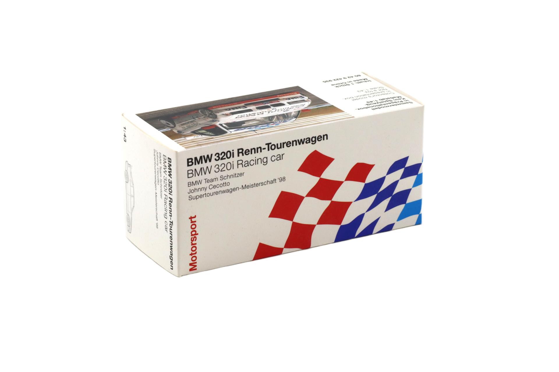 1:43 Minichamps BMW 320i E36 STW 1998 Cecotto #9 Team Schnitzer DEALER VERSION