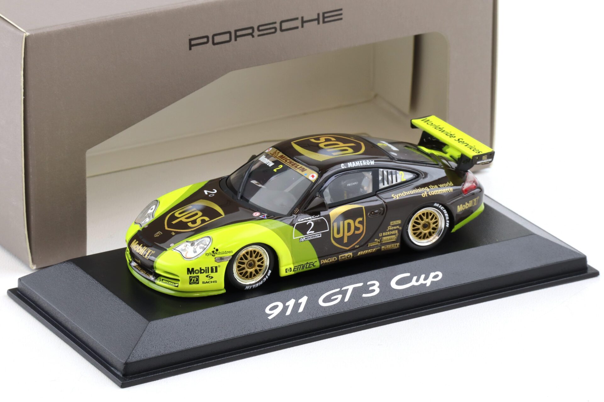 1:43 Minichamps Porsche 911 996 GT3 CUP #2 UPS C.Mamerow WAP DEALER