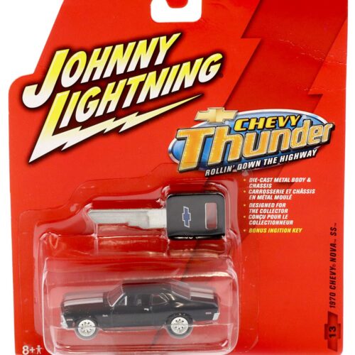 1:64 Johnny Lightning 1970 Chevy Nova SS black Chevy Thunder