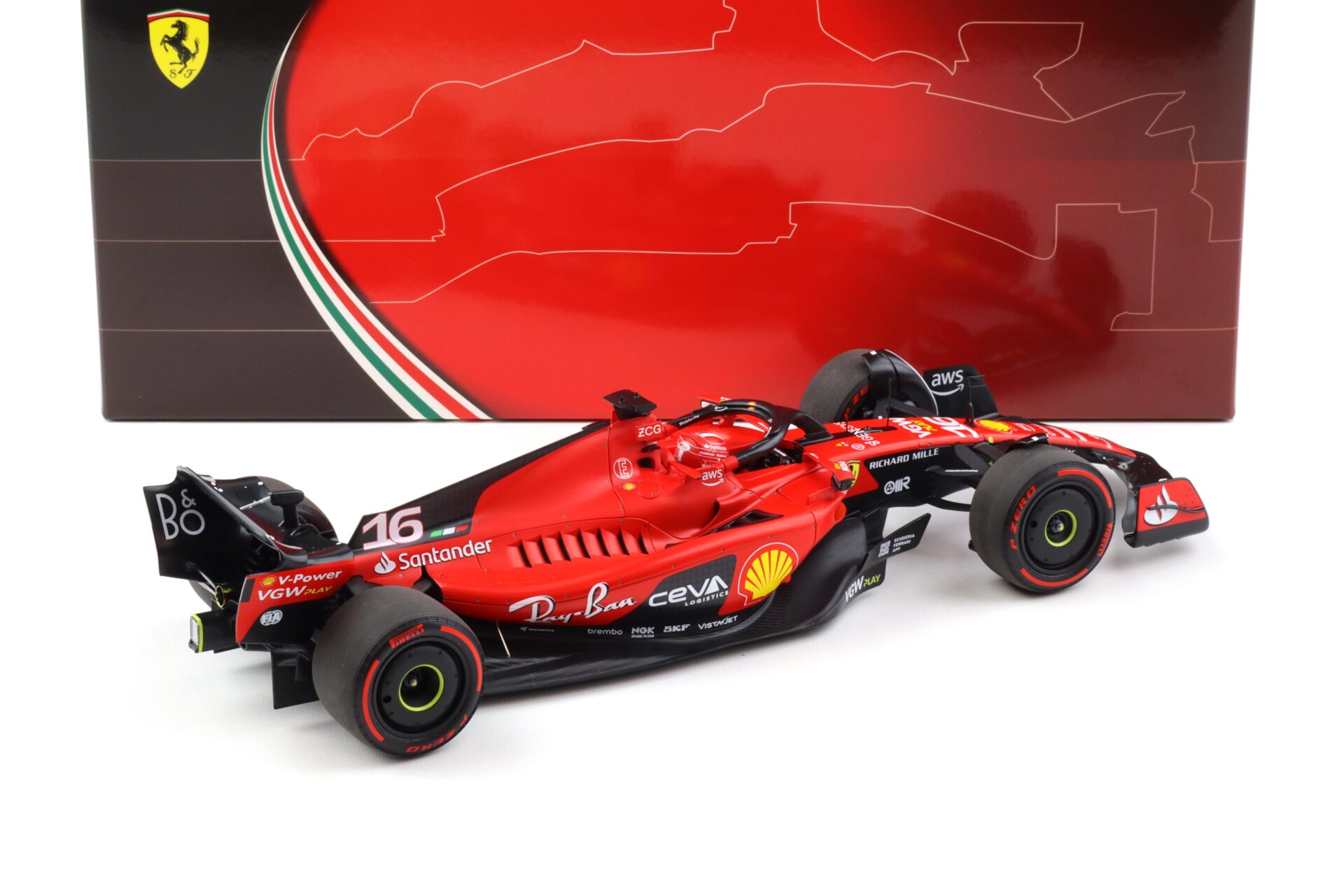1:18 BBR F1 Ferrari SF-23 Bahrain GP 2023 C.Leclerc #16