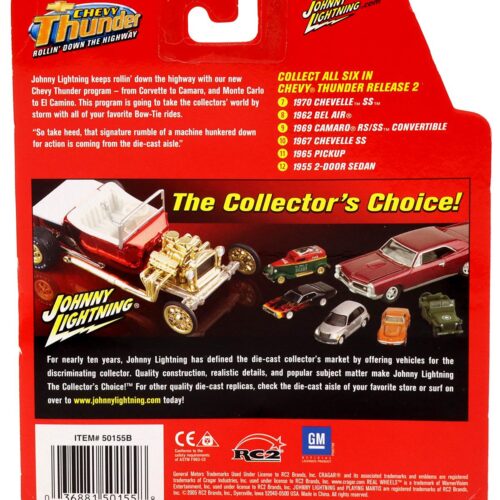 1:64 Johnny Lightning 1969 Chevy Camaro RS/SS Convertible white Chevy Thunder