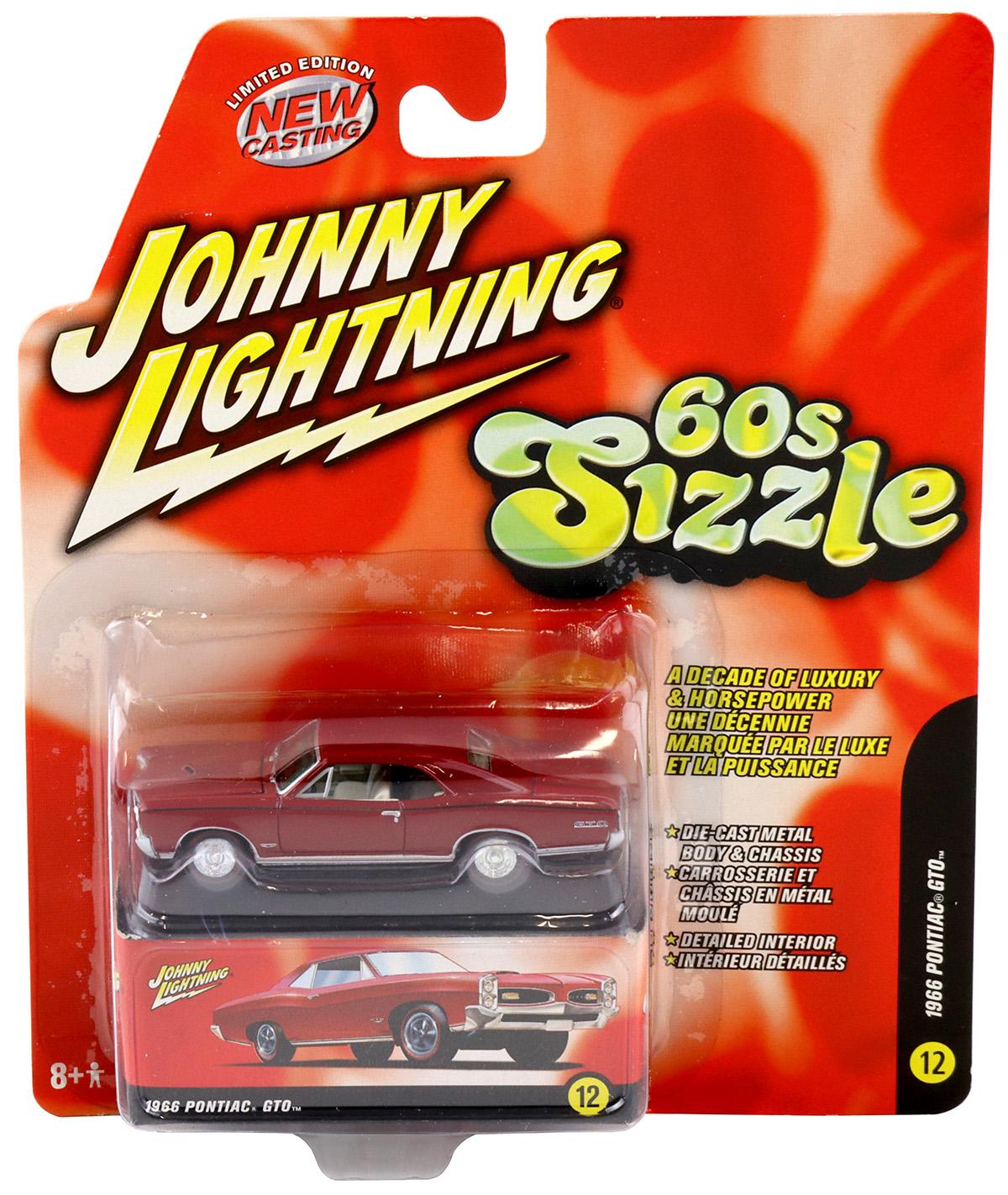 1:64 Johnny Lightning 1966 Pontiac GTO red 60s Sizzle