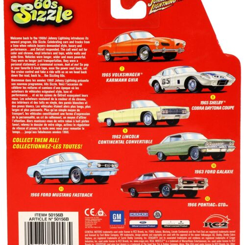 1:64 Johnny Lightning 1966 Pontiac GTO red 60s Sizzle