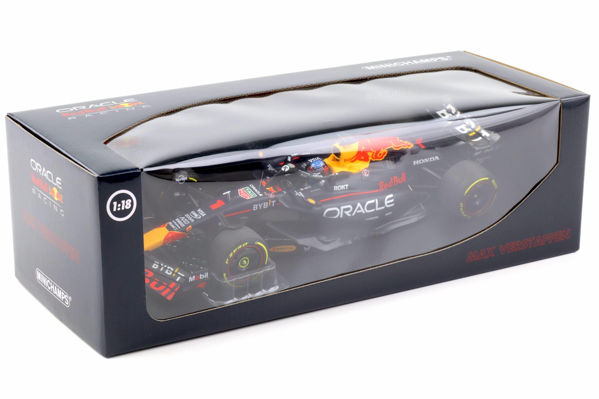 1:18 Minichamps F1 Oracle Red Bull Racing RB20 Max Verstappen Las Vegas 2024 World Champ