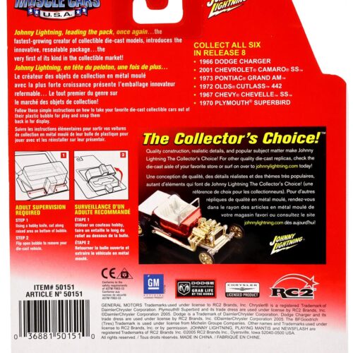 1:64 Johnny Lightning 2001 Chevy Camaro SS red Muscle Cars U.S.A.