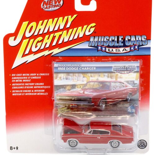 1:64 Johnny Lightning 1966 Dodge Charger red Muscle Cars U.S.A.