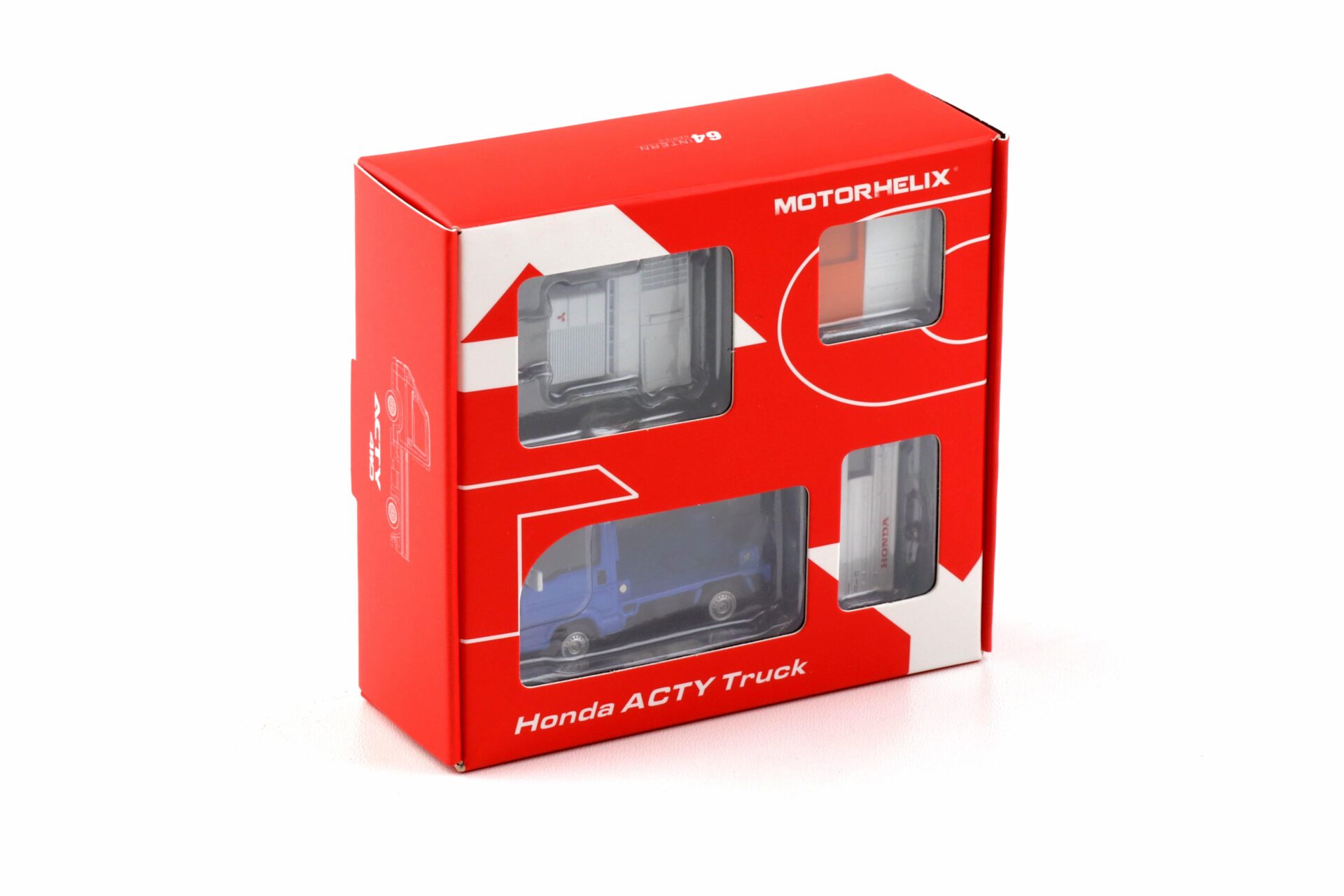 1:64 Motorhelix Honda ACTY Truck Town Spirit Style Bay blue x white