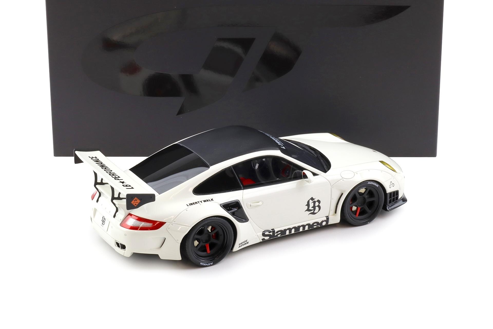 1:18 GT Spirit GT958 Porsche 911 997 Turbo LB-Works Liberty Walk white