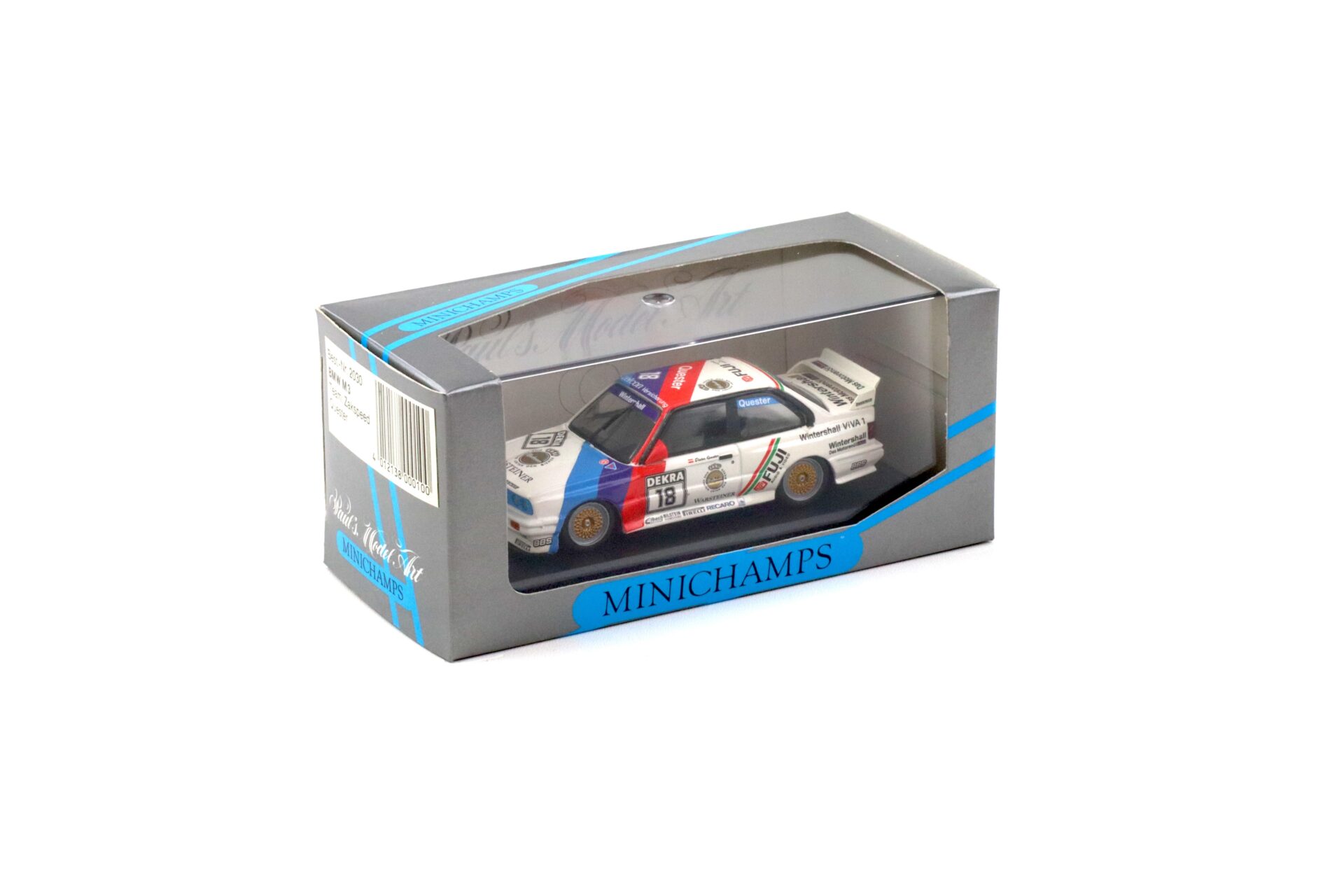 1:43 Minichamps BMW M3 E30 Team Zakspeed #18 Quester Warsteiner