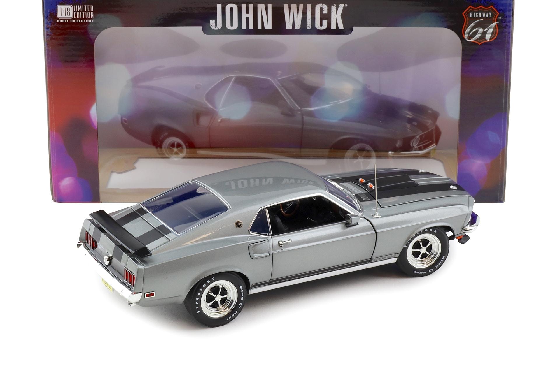1:18 Highway61 Ford Mustang Boss 429 JOHN WICK grey/ black 1969