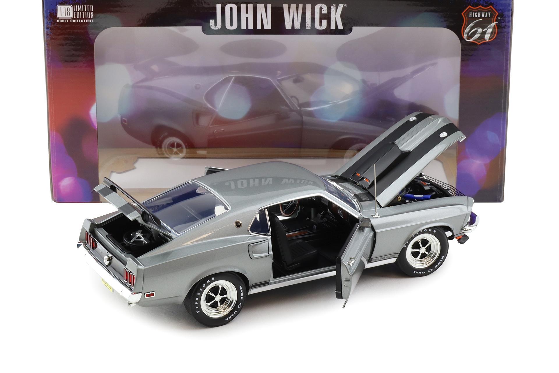 1:18 Highway61 Ford Mustang Boss 429 JOHN WICK grey/ black 1969