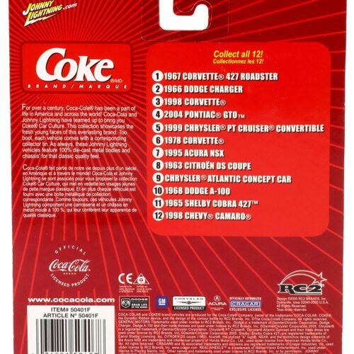 1:64 Johnny Lightning 1955 Acura NSX red/ black Coca Cola Brand