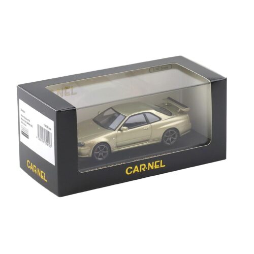 1:43 CAR-NEL by Kyosho Nissan Skyline GT-R (R34) M-SPEC II NÜR 2002 Silica Brass
