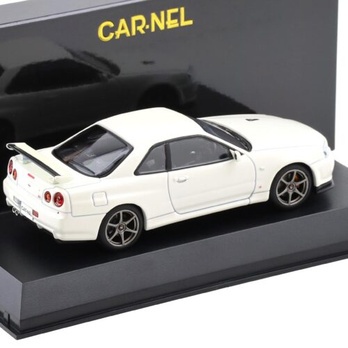 1:43 CAR-NEL by Kyosho Nissan Skyline GT-R (R34) V-SPEC II NÜR 2002 white pearl