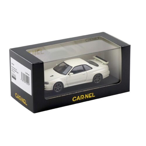 1:43 CAR-NEL by Kyosho Nissan Skyline GT-R (R34) V-SPEC II NÜR 2002 white pearl