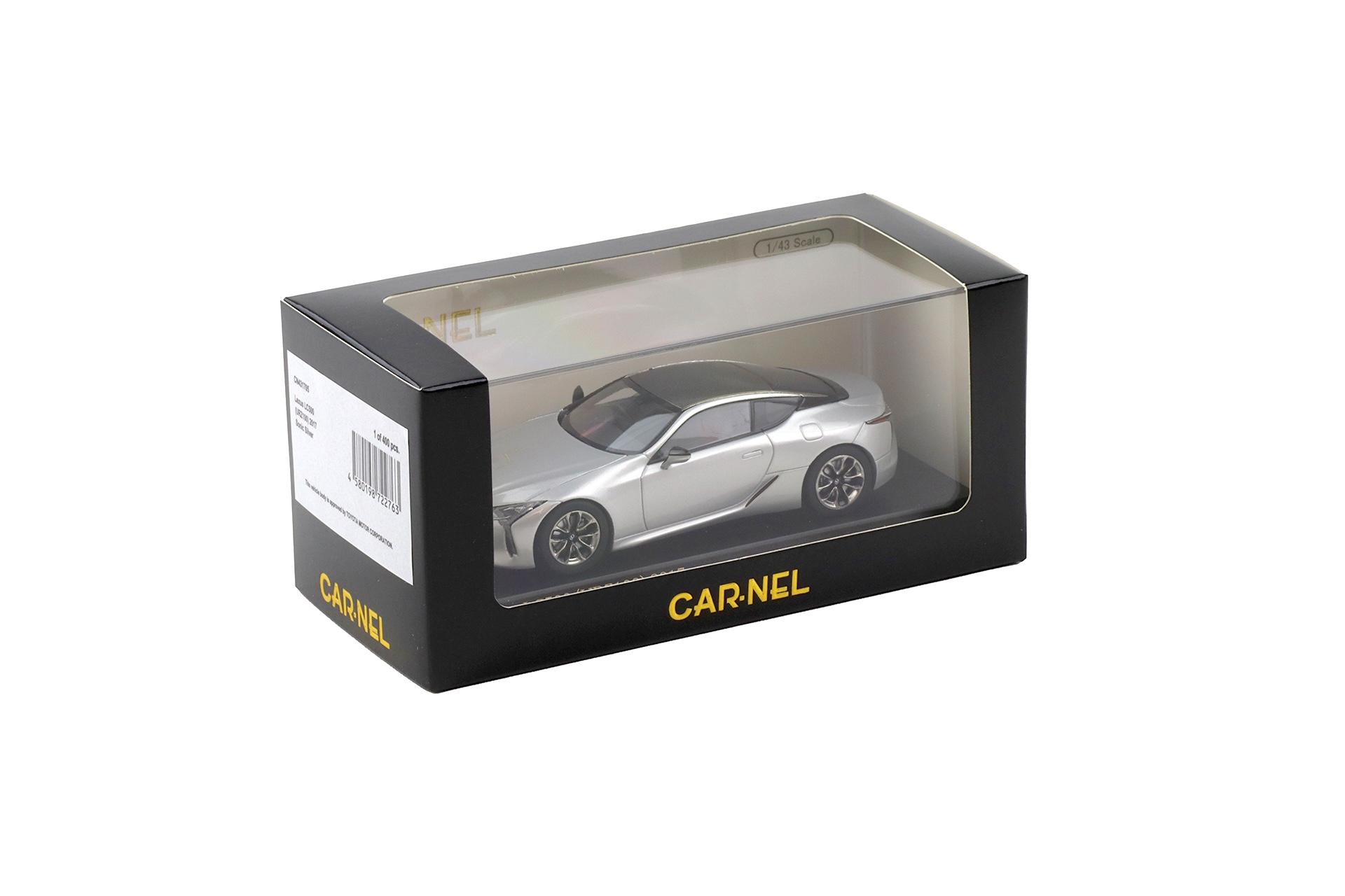 1:43 CAR-NEL by Kyosho Lexus LC500 (URZ100) Coupe 2017 Sonic silver