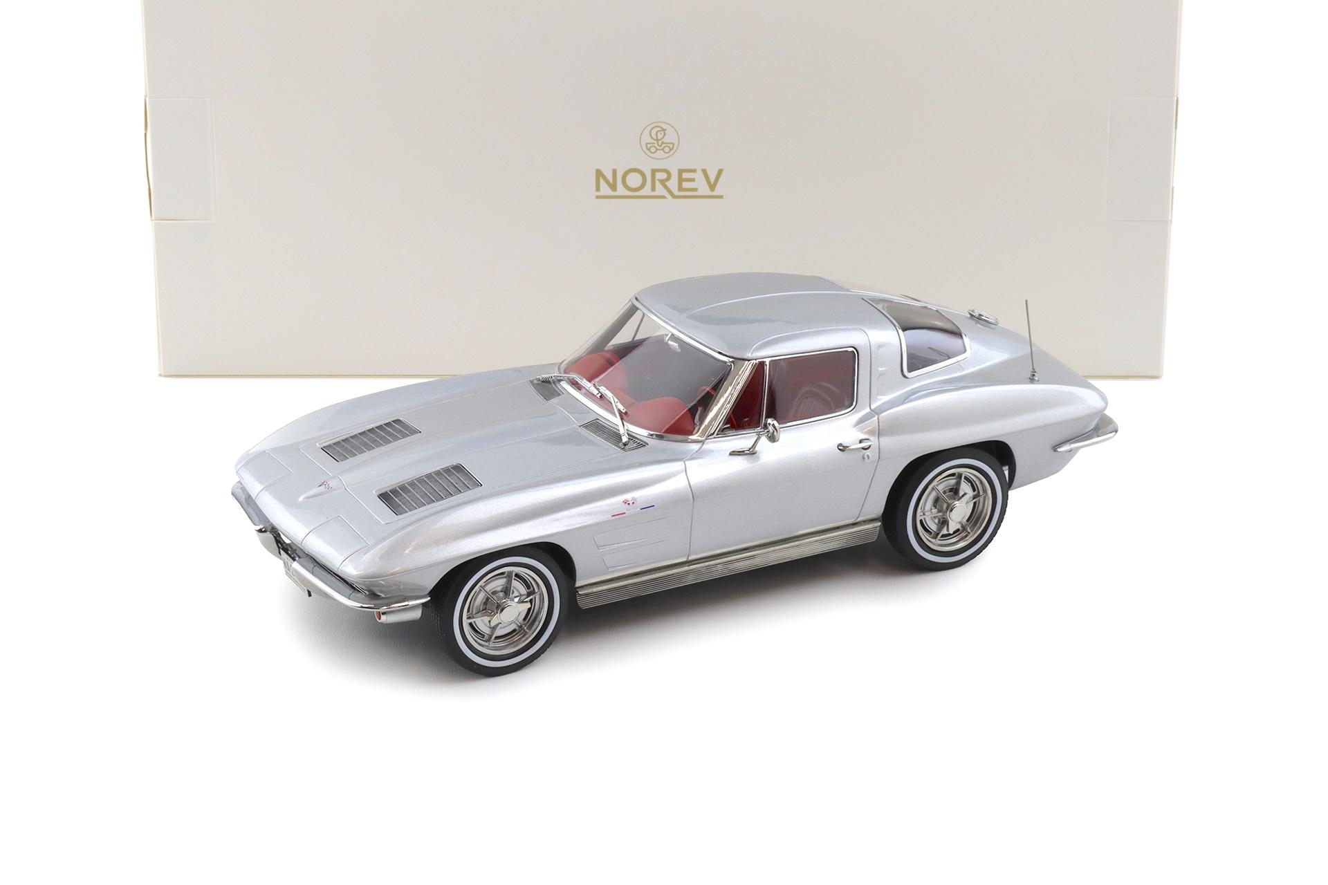 ID 110166 orig.jpg 1:18 Norev Chevrolet Corvette Sting Ray Coupe 1963 Sebring silver metallic