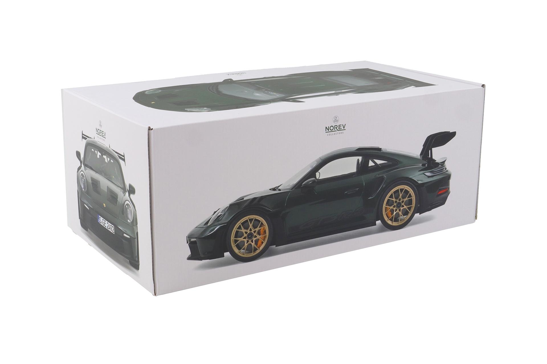 1:12 Norev Porsche 911 992 GT3 RS Coupe 2022 Jet green metallic/ gold wheels