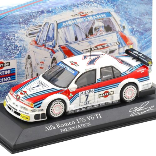 1:43 Minichamps Alfa Romeo 155 V6 TI Presentation DTM 1995 A.Nannini #7 Martini
