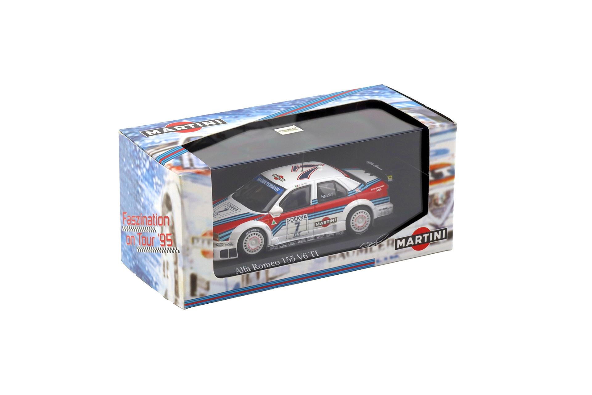 1:43 Minichamps Alfa Romeo 155 V6 TI Presentation DTM 1995 A.Nannini #7 Martini