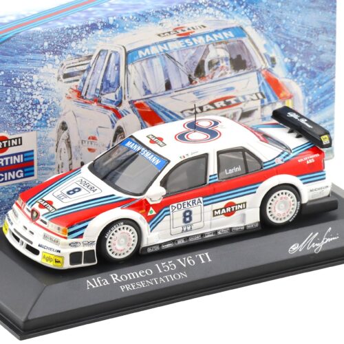 1:43 Minichamps Alfa Romeo 155 V6 TI Presentation DTM 1995 N.Larini #8 Martini