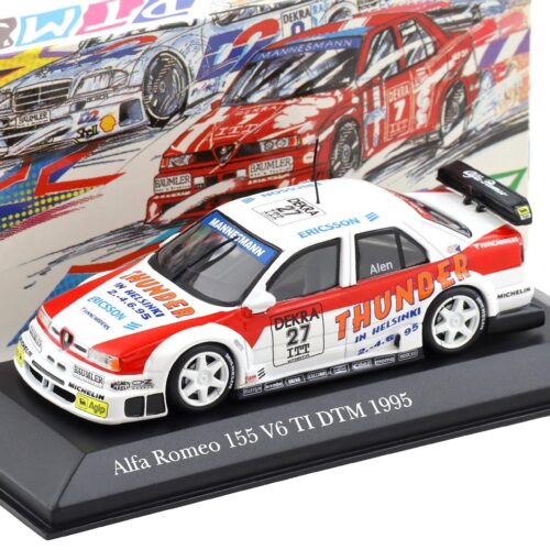 1:43 Minichamps Alfa Romeo 155 V6 TI DTM 1995 Presentation #27 M.Alen
