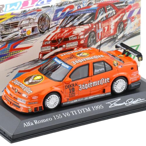 1:43 Minichamps Alfa Romeo 155 V6 TI DTM 1995 Euroteam M.Bartels #19 Jägermeister