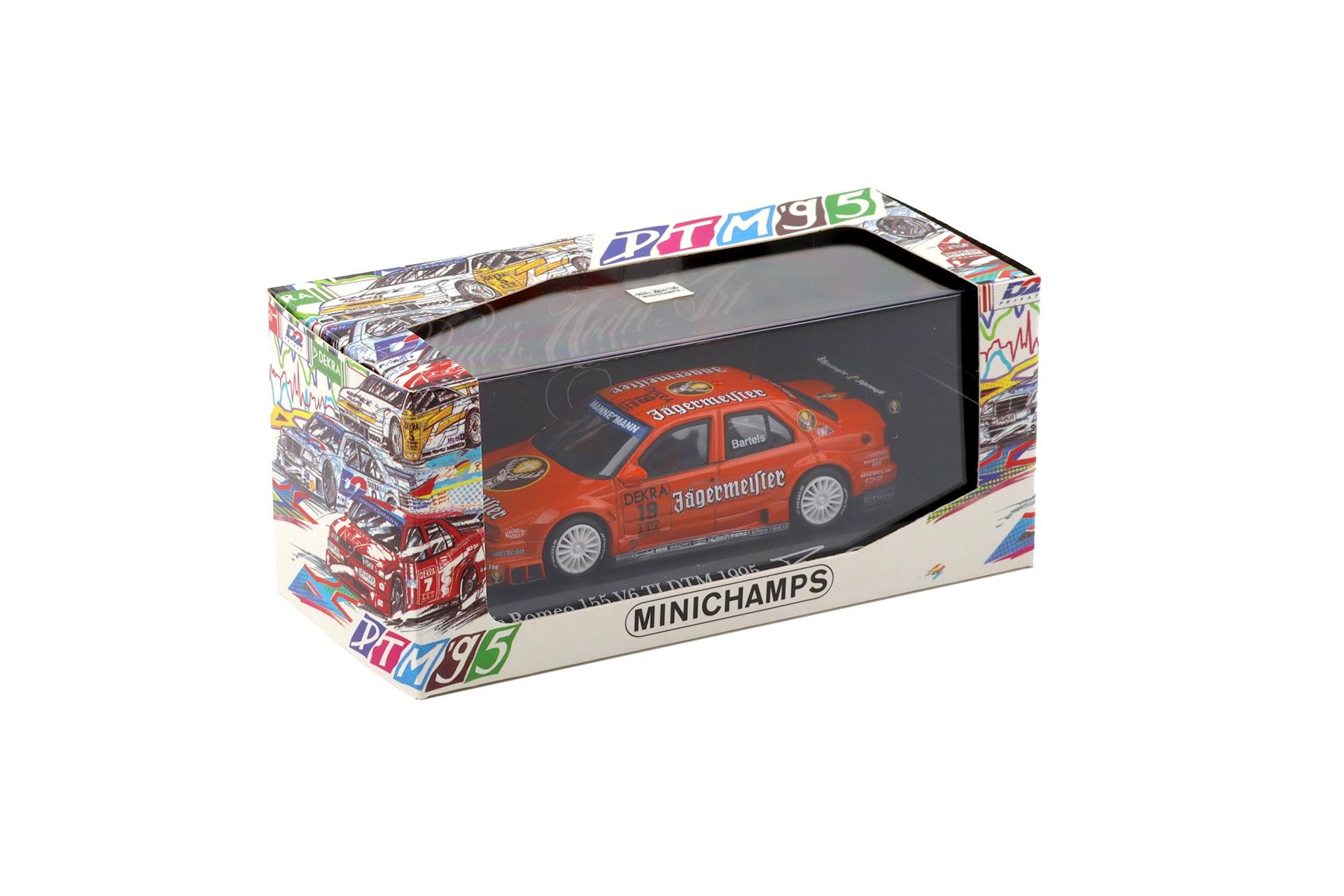 1:43 Minichamps Alfa Romeo 155 V6 TI DTM 1995 Euroteam M.Bartels #19 Jägermeister