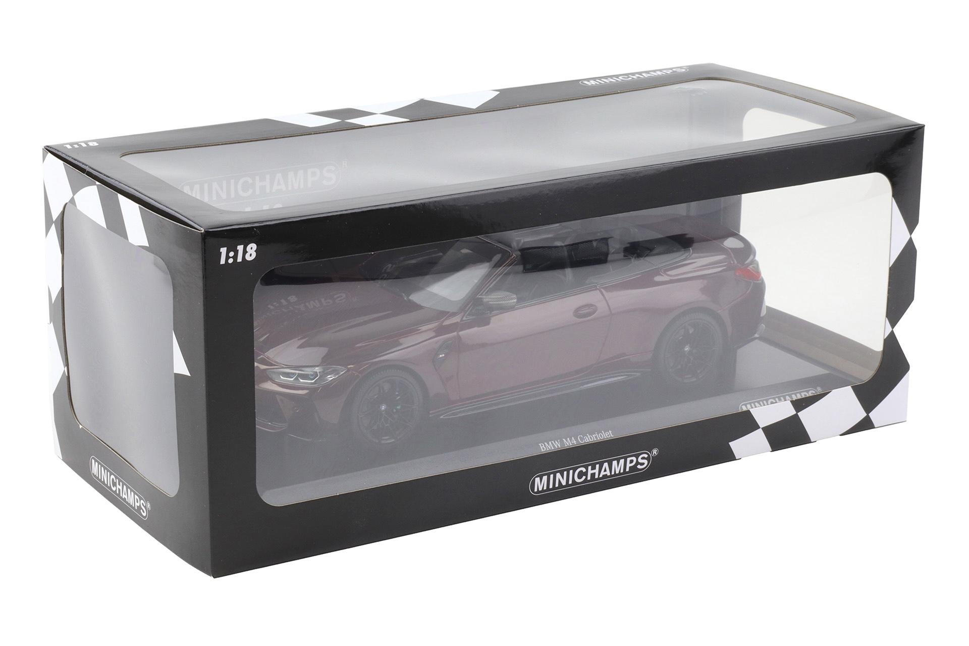 1:18 Minichamps BMW M4 Convertible (G83) metallic dark red 2020