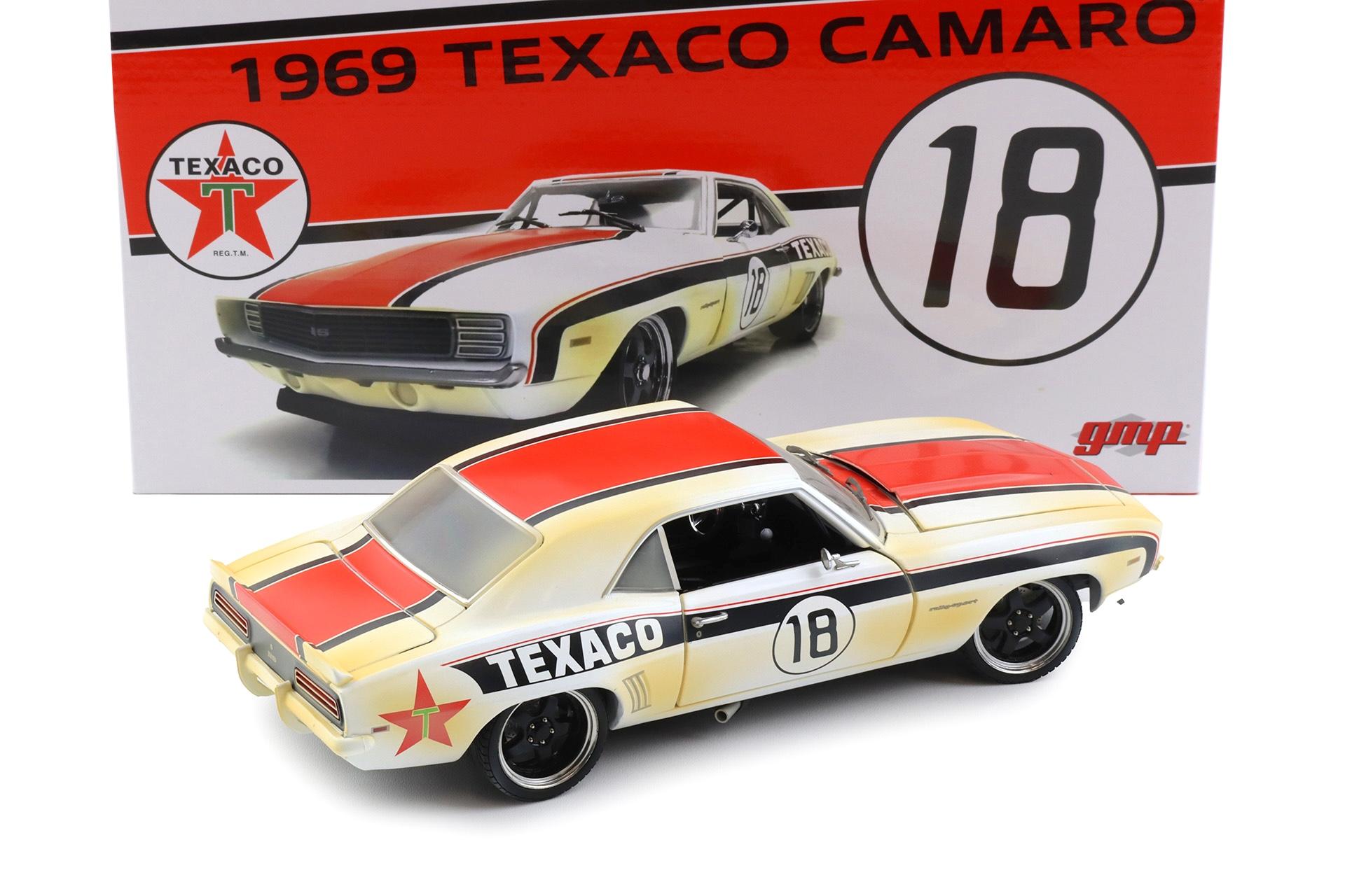 1:18 GMP 1969 Chevrolet Camaro Pro Touring RS Texaco #18 Dirty Version