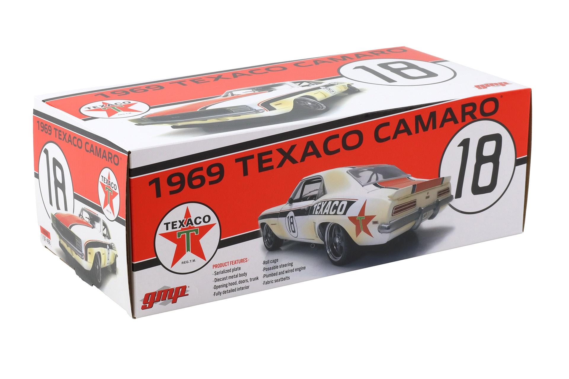 1:18 GMP 1969 Chevrolet Camaro Pro Touring RS Texaco #18 Dirty Version