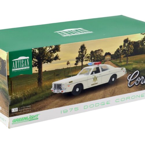 1:18 Greenlight Artisan 1975 Dodge Coronet Hazzard Country Sheriff Police