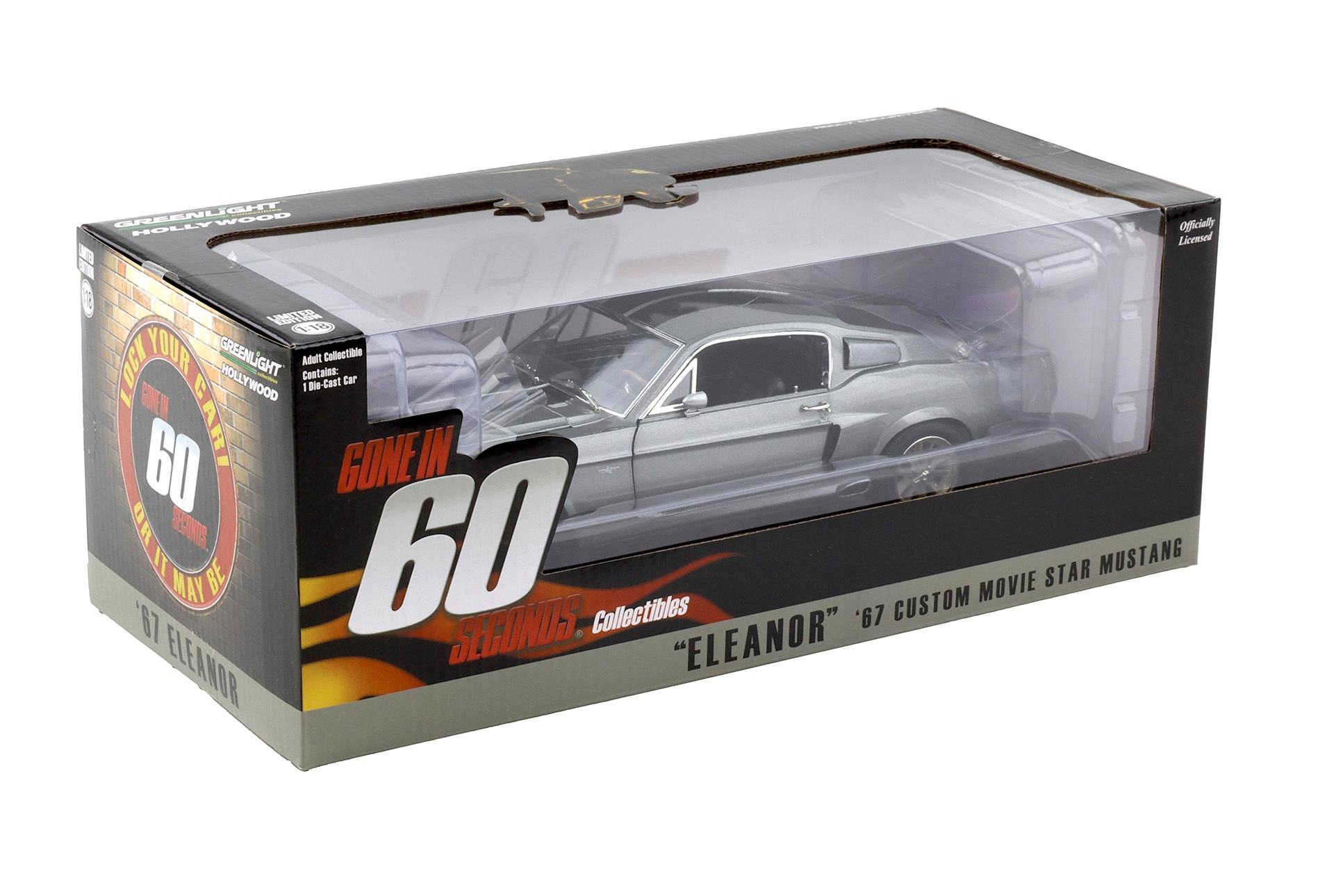 1:18 Greenlight 1967 Ford Mustang Shelby GT500 ELEANOR Gone in 60