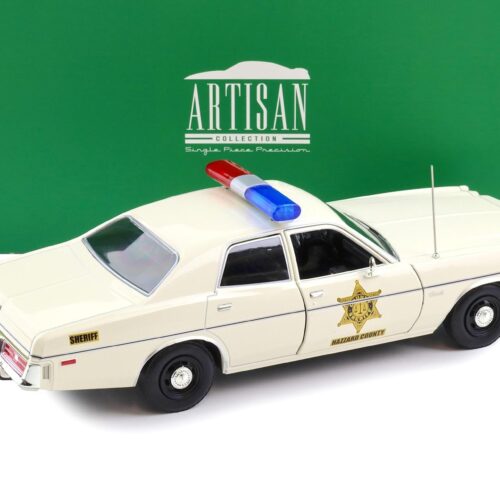 1:18 Greenlight Artisan 1975 Dodge Coronet Hazzard Country Sheriff Police