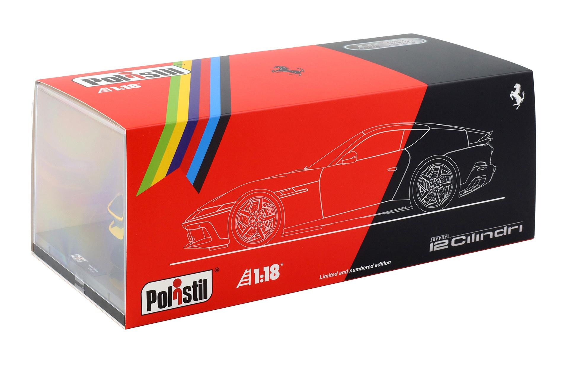 1:18 Polistil Ferrari 12Cilindri Coupe 2024 Modena yellow with Showcase Limited