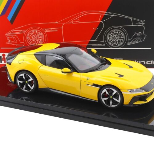 1:18 Polistil Ferrari 12Cilindri Coupe 2024 Modena yellow with Showcase Limited