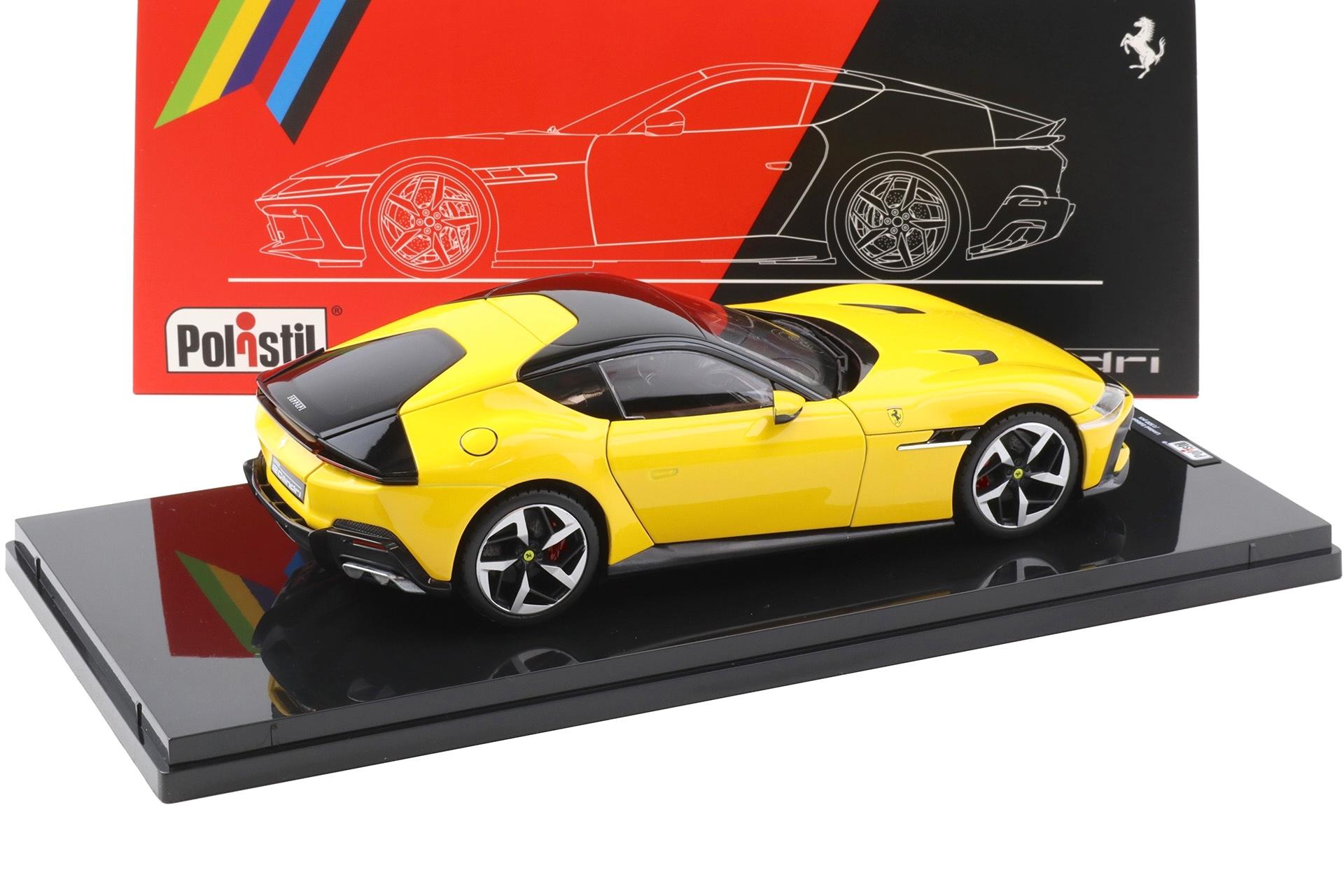 1:18 Polistil Ferrari 12Cilindri Coupe 2024 Modena yellow with Showcase Limited